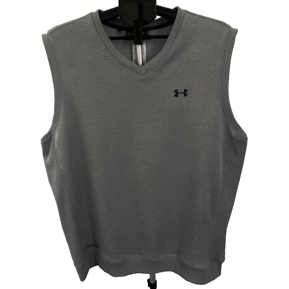 Under Armor Storm 1 Coldgear Men's Size 2XL Sleeveless Gray Golf Sweater Vest